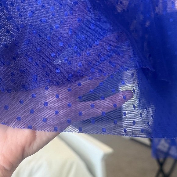 Charlotte Russe Royal Blue Sheer Blouse - Picture 4 of 4